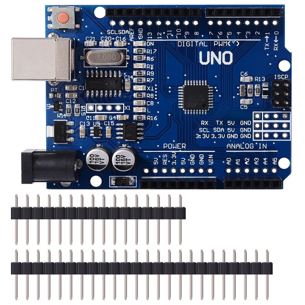 UNO R3 ATMEGA328P SMD Version Arduino kompatibles Board NEU (Neu und ...