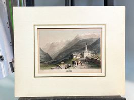 Airolo antiker Stahlstich Grafure