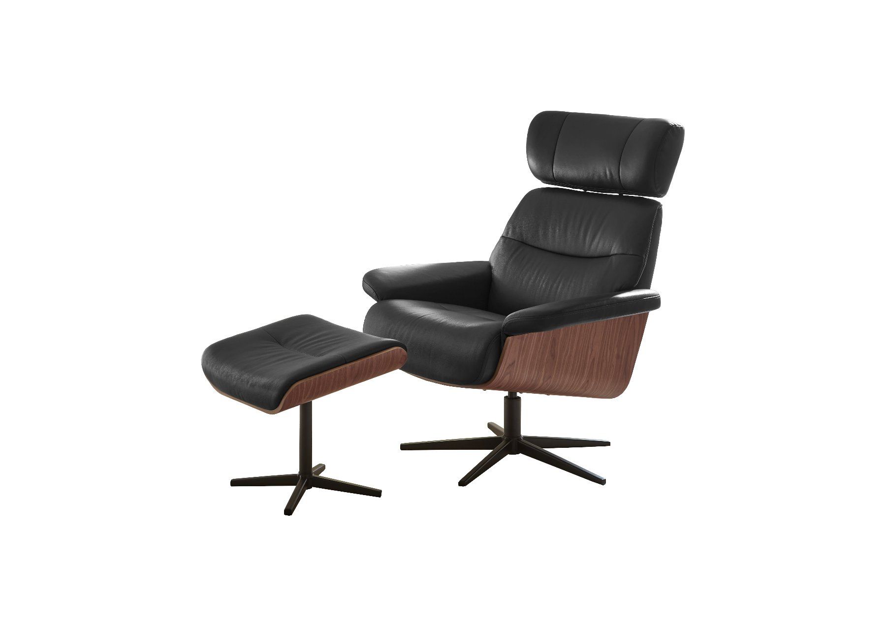 Sessel: Relax Sessel MANILA Leder schwarz inkl. Hocker – Neu und originalverpackt aus Unterentfelden von moebelrufli 1