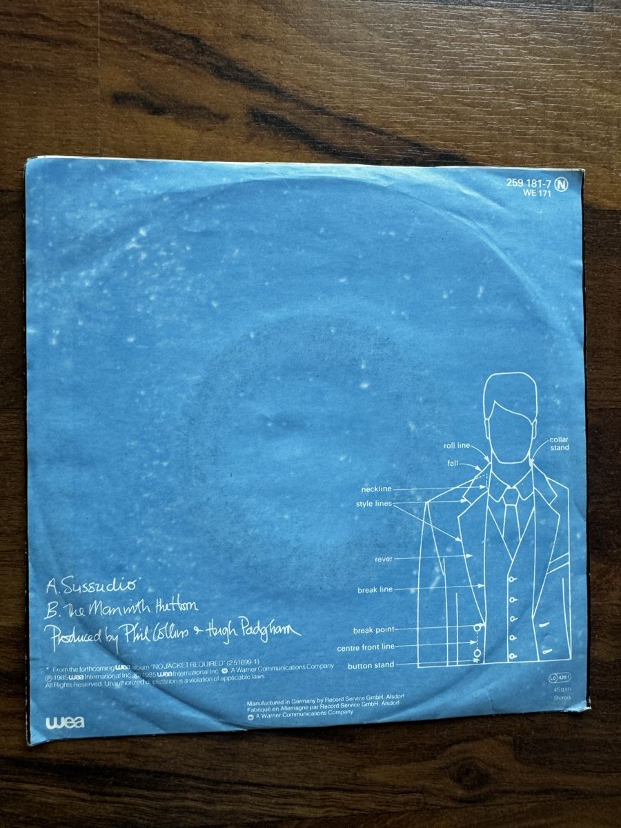 Dischi in vinile: Phil Collins - Sussudio - 7" Single - 80s – Usato da Rorbas venduto da BlackstarRecords 1