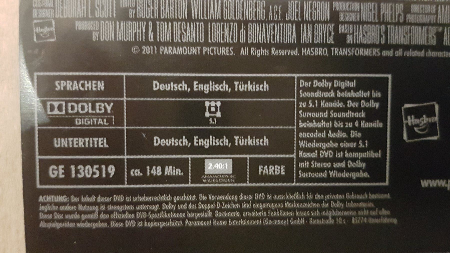 Tutti i DVDs: DVD Transformers 3 – Usato da Oetwil am See venduto da fineli2 1