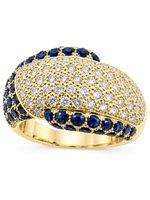 750/18 Gold Ring mit 064 Ct Brillanten und Saphire