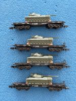 4x Arnold 4970 Schwerlastwagen mit Leopard Panzer