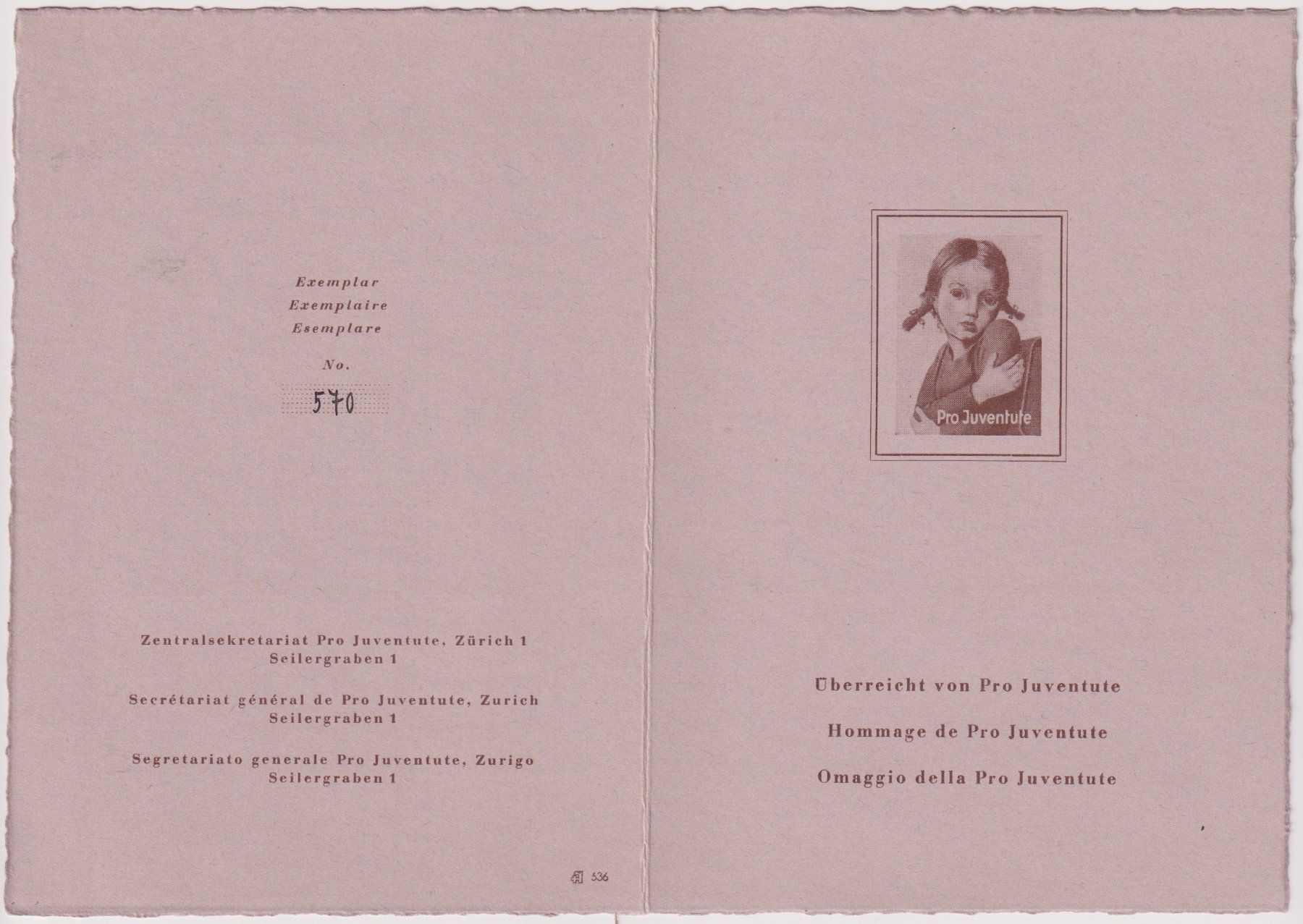 Tutti i francobolli: Pro Juventute Dankeskarte 1941 – Usato da Eschlikon TG venduto da PhilCon 1