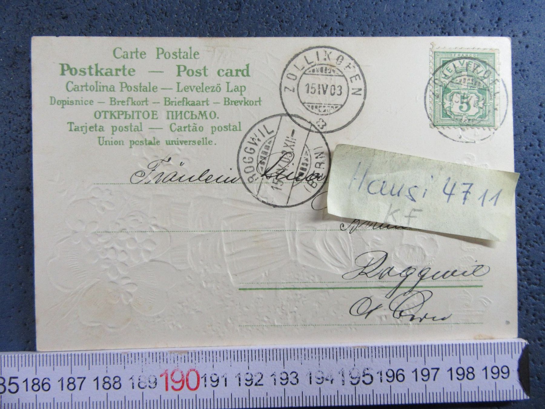 Cartoline postali: TROMPETER 1903 AK RELIEF " BEHÜT DICH GOTT " – Usato da Ettingen venduto da Hausi4711 1