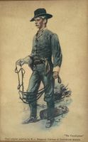 W.L. Sheppard - The Cavalryman - Antike Illustration gerahmt