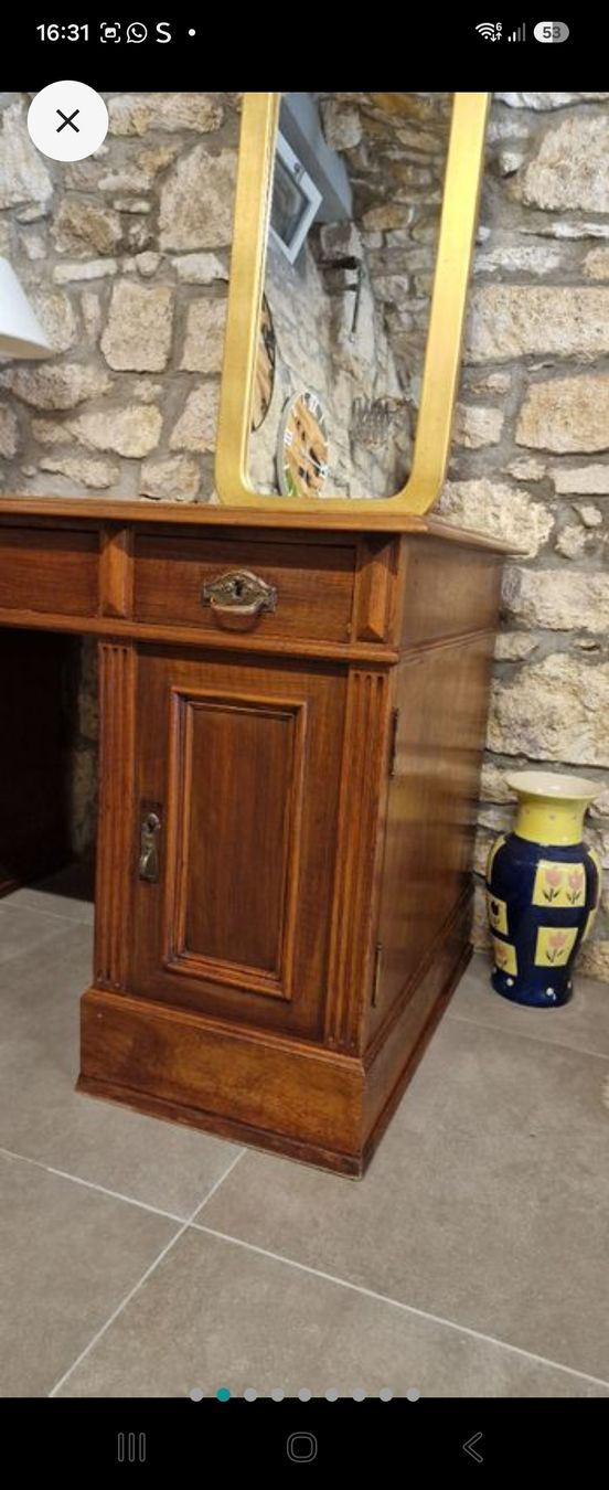 Scrivanie: Antiker massiver Schreibtisch Biedermeier – Usato da Füllinsdorf venduto da Pearl1
