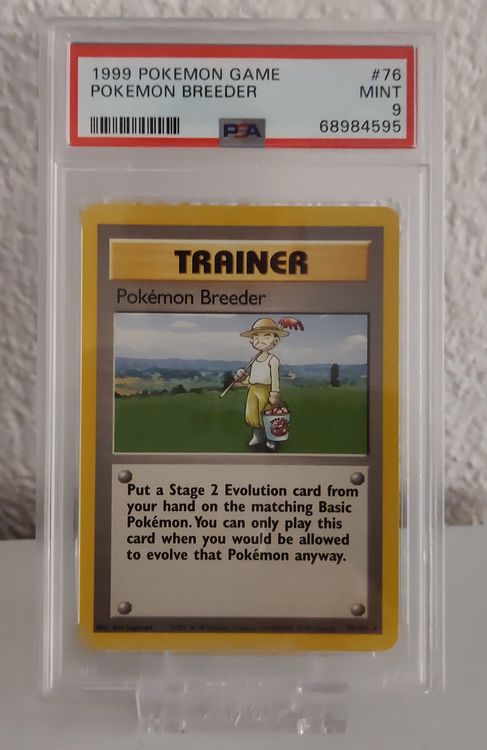 POKEMON 1999 BASE SET POKEMON BREEDER #76 PSA 9 MINT (Neu (gemäss ...