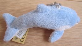 WWF Delfin hellblau Plüschtier Anhänger neu 13cm