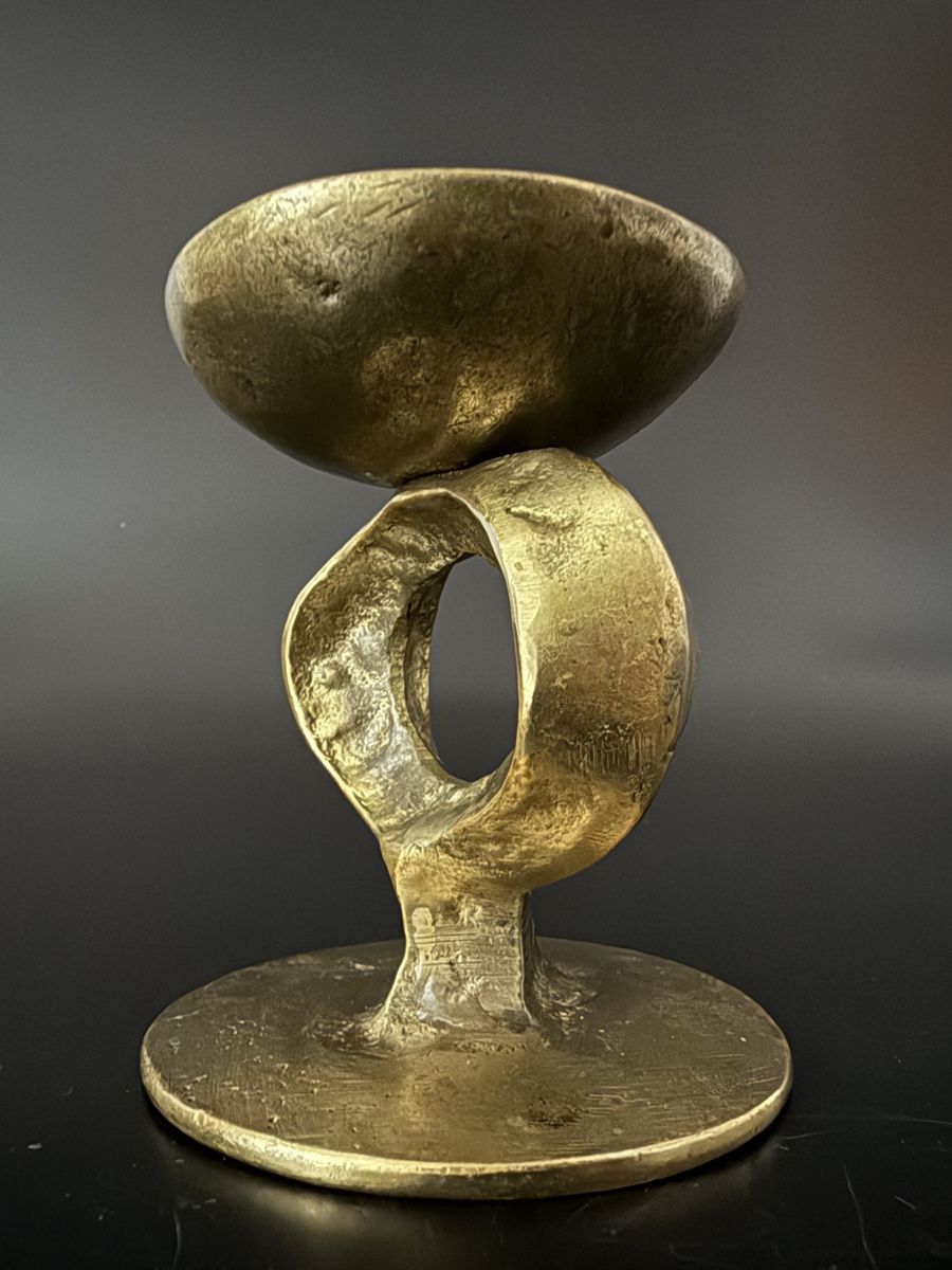 Kerzenständer: Kerzenständer im brutalistischen Stil aus Bronze – Gebraucht aus Luzern von downtonabbey 2