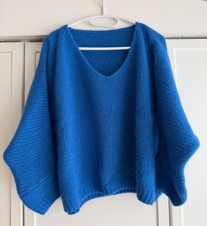 Kuschelpullover in Kobaltblau