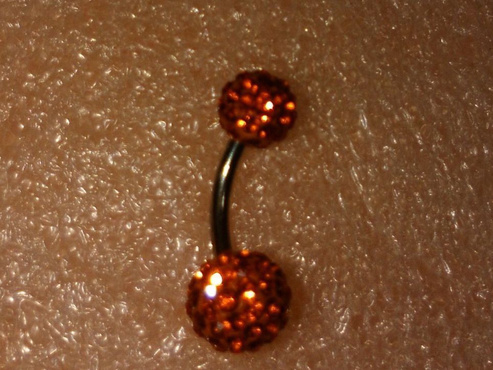 Bijoux piercing: bauchnabel piercing,,mit orange kristall – Neuf (Voir description) à Basel par bijoutrie_4 1