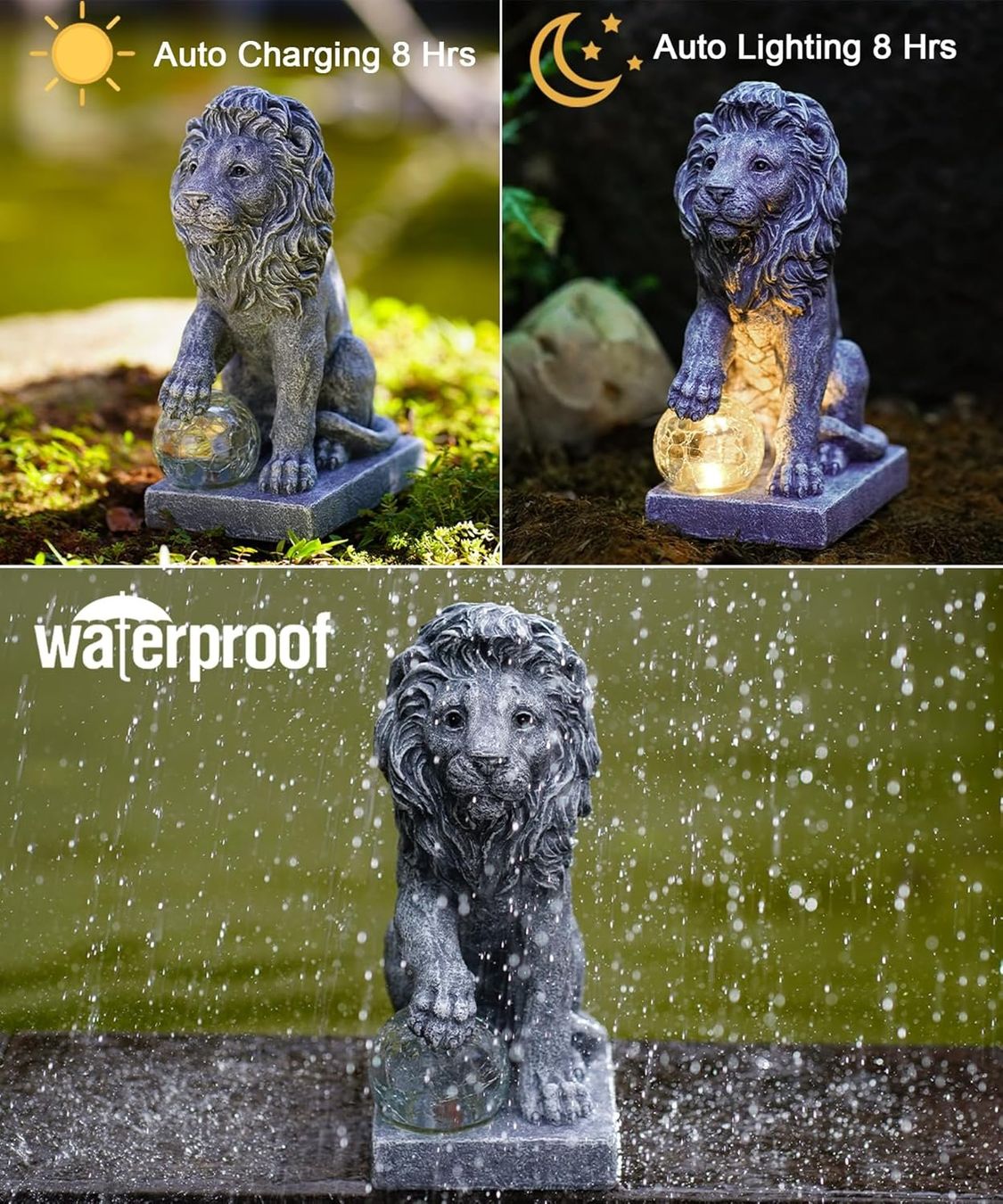 Tutte le decorazioni: Löwen Figur mit Solarlampen Kugel – Nuovo e nell'imballaggio originale da Nuglar venduto da SaleRitter 3