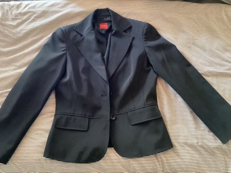 OLSEN BLAZER GR.34/XS/S / schwarz / minimer Glanz / edel