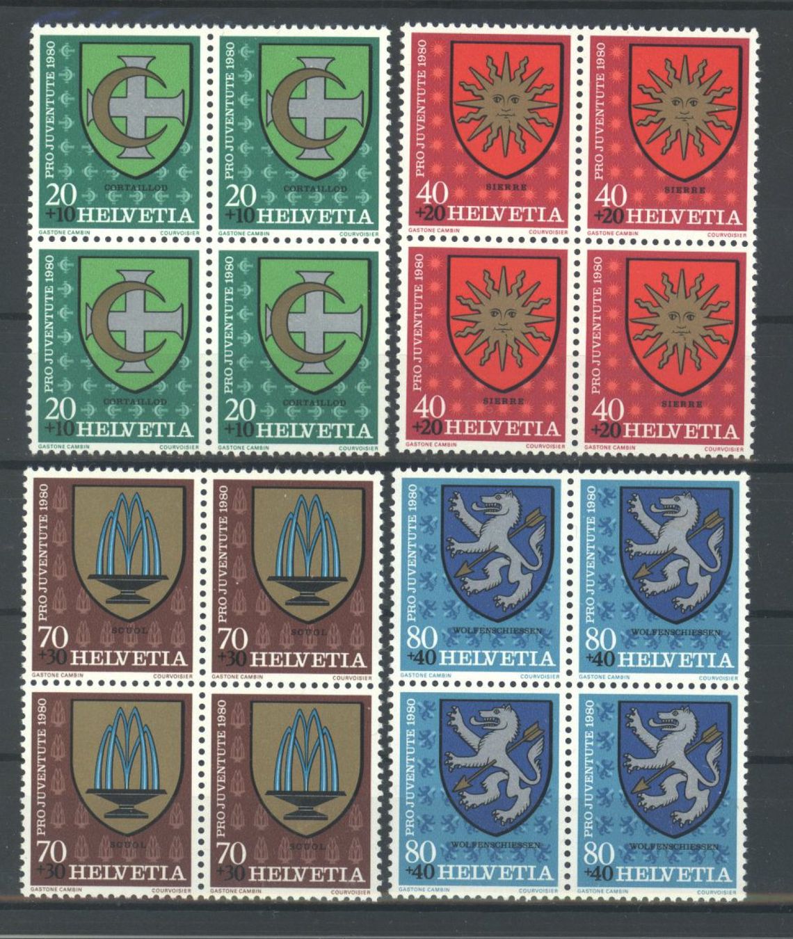 Tous les timbres: 1980, Pro Juventute, Viererblock ** – D'occasion à Willisau par Vollstempel