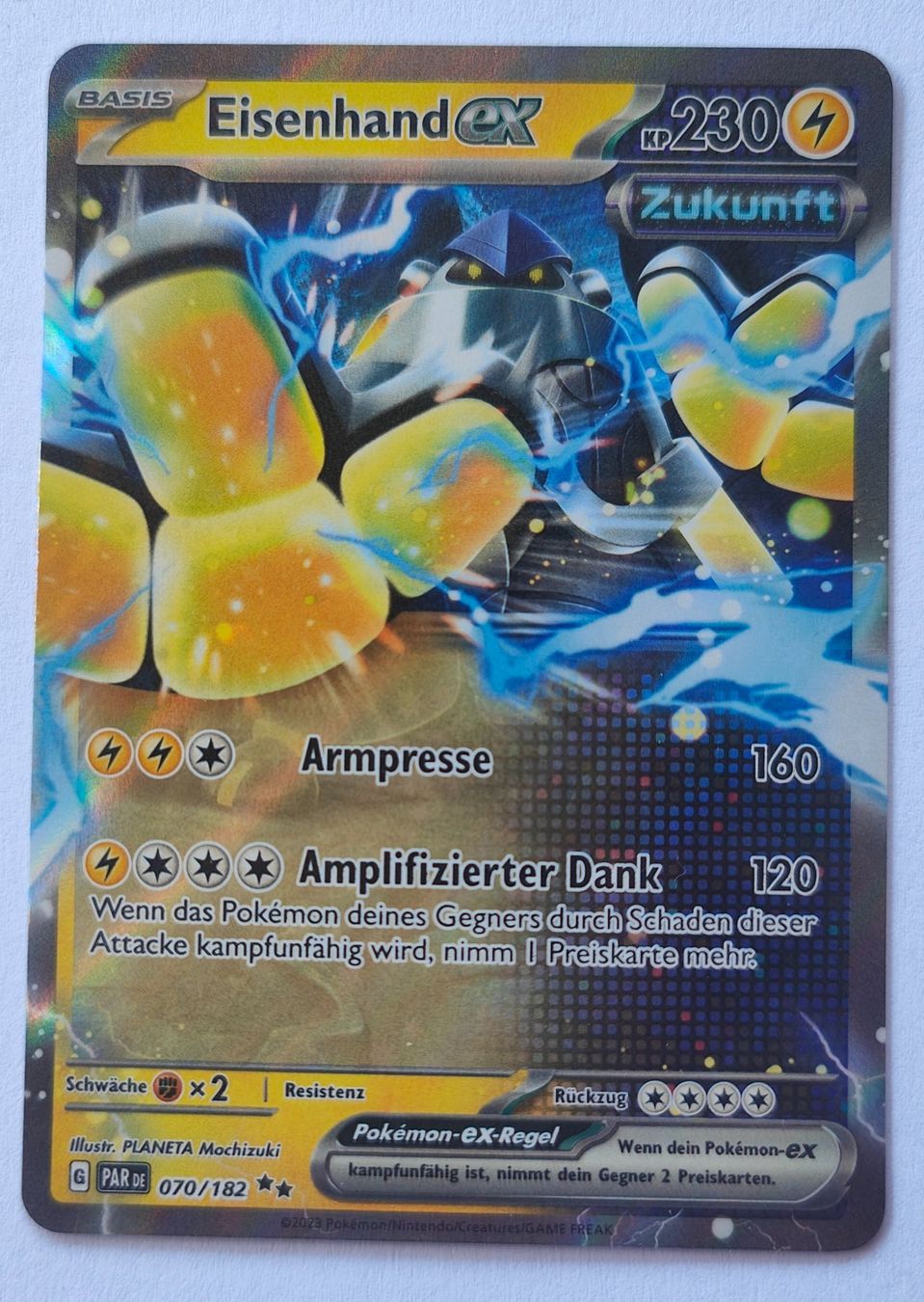 Pokémon Sammelbilder & Trading cards: Eisenhand - Pokemon - 070/182 - Paradoxrift – Gebraucht aus Suhr von kingj01