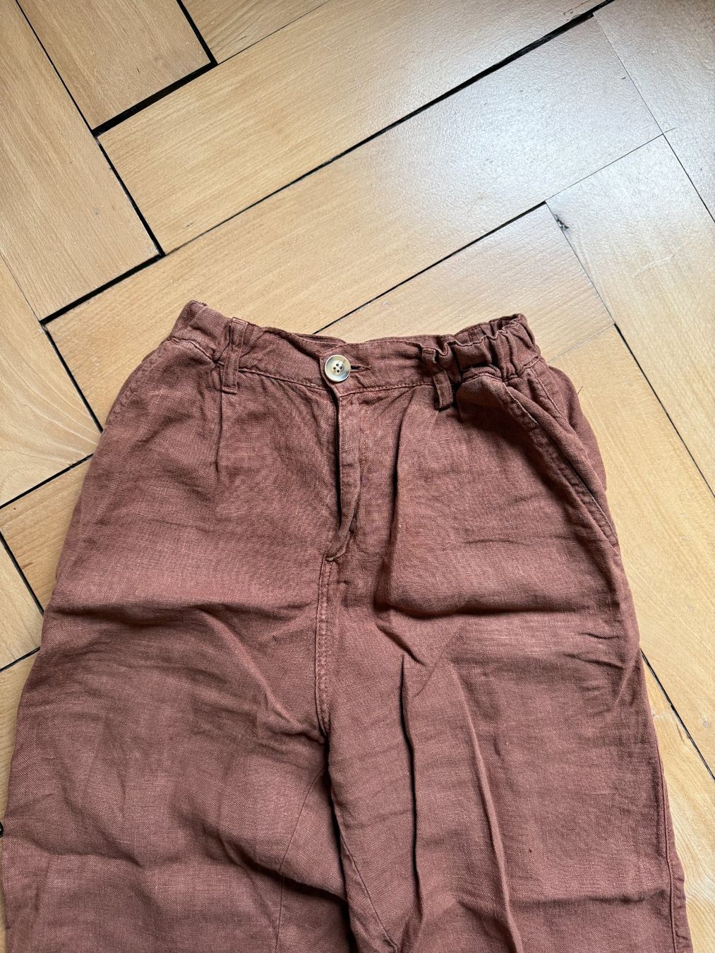 Pantalons: INDI & COLD - Leinenhose rostbraun 36 – D'occasion à Zürich par Diazaio 1