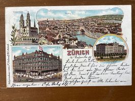 AK Zürich 1899, gelaufen nach Rehtobel App.