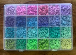 Box Fimo Katsuki Bastelperlen flach, ca 4500 Stk.