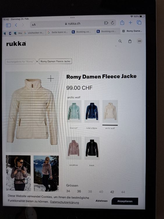 Rukka Damen Fleece Jacke Romy weiss Gr. 38 3
