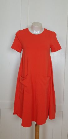 Sommerkleid, Vordertaschen, Baumwolle, Elasthan, Gr. 36 38