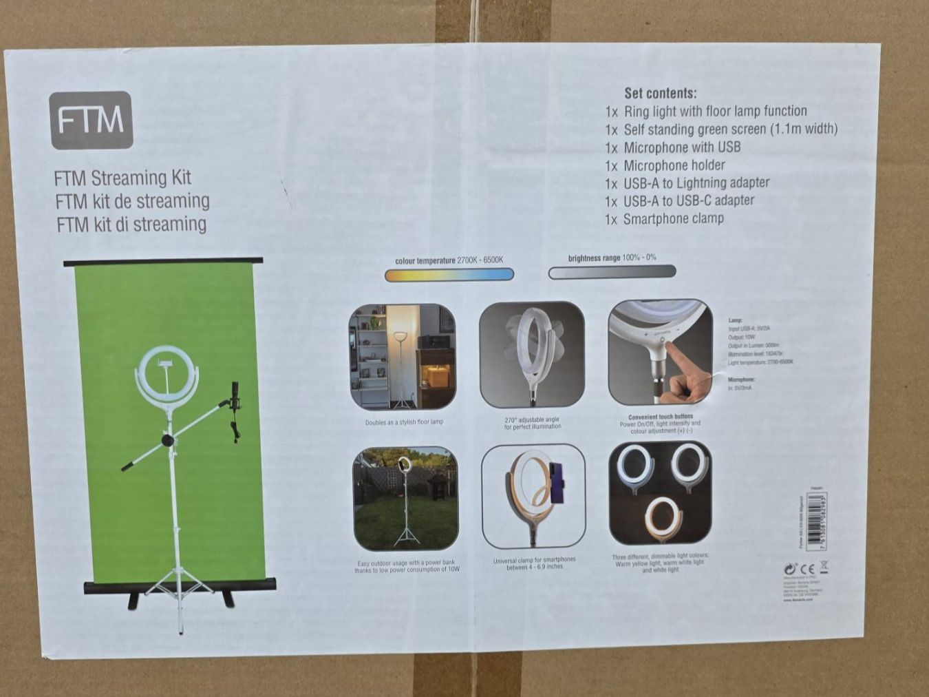 Treppiedi & Teste: FTM Streaming Kit, neu, mit Ringlicht & Stativ! – Nuovo e nell'imballaggio originale da Wikon venduto da Mr.Saxer