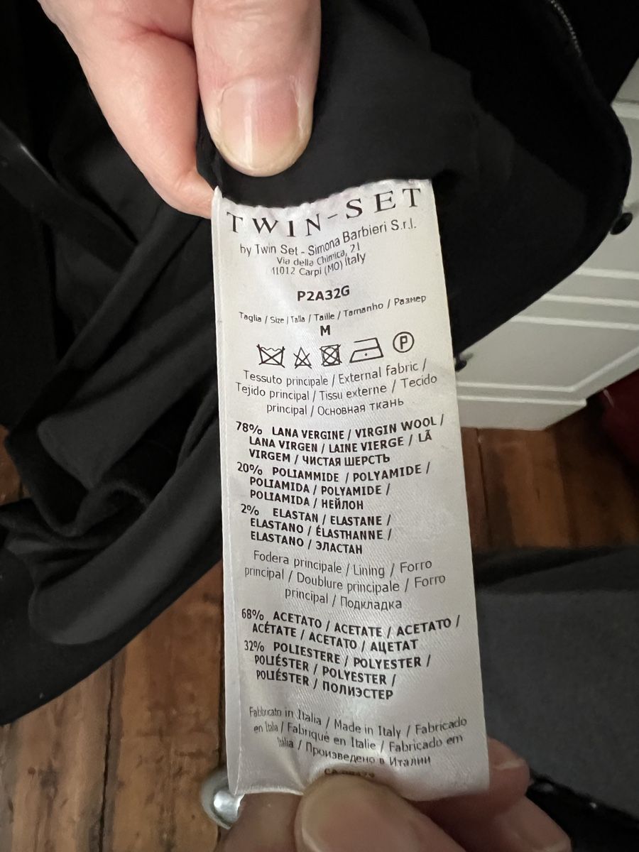 Twinset Mäntel: Twinset black classic wool coat NEW – Neu und originalverpackt aus Zürich von eve_m2gr 5