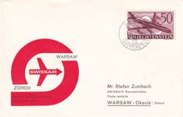 Erstflug Swissair Zürich - Warschau 1960, ab FL
