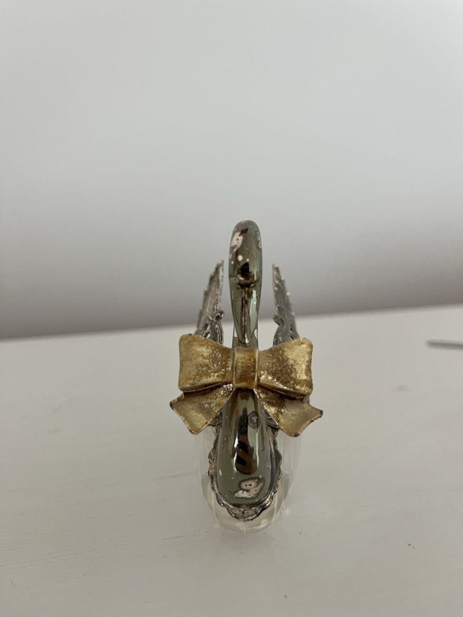 Statuette: Kristall Schwan versilbert – Usato da Erlinsbach SO venduto da jaj_9vbb 3