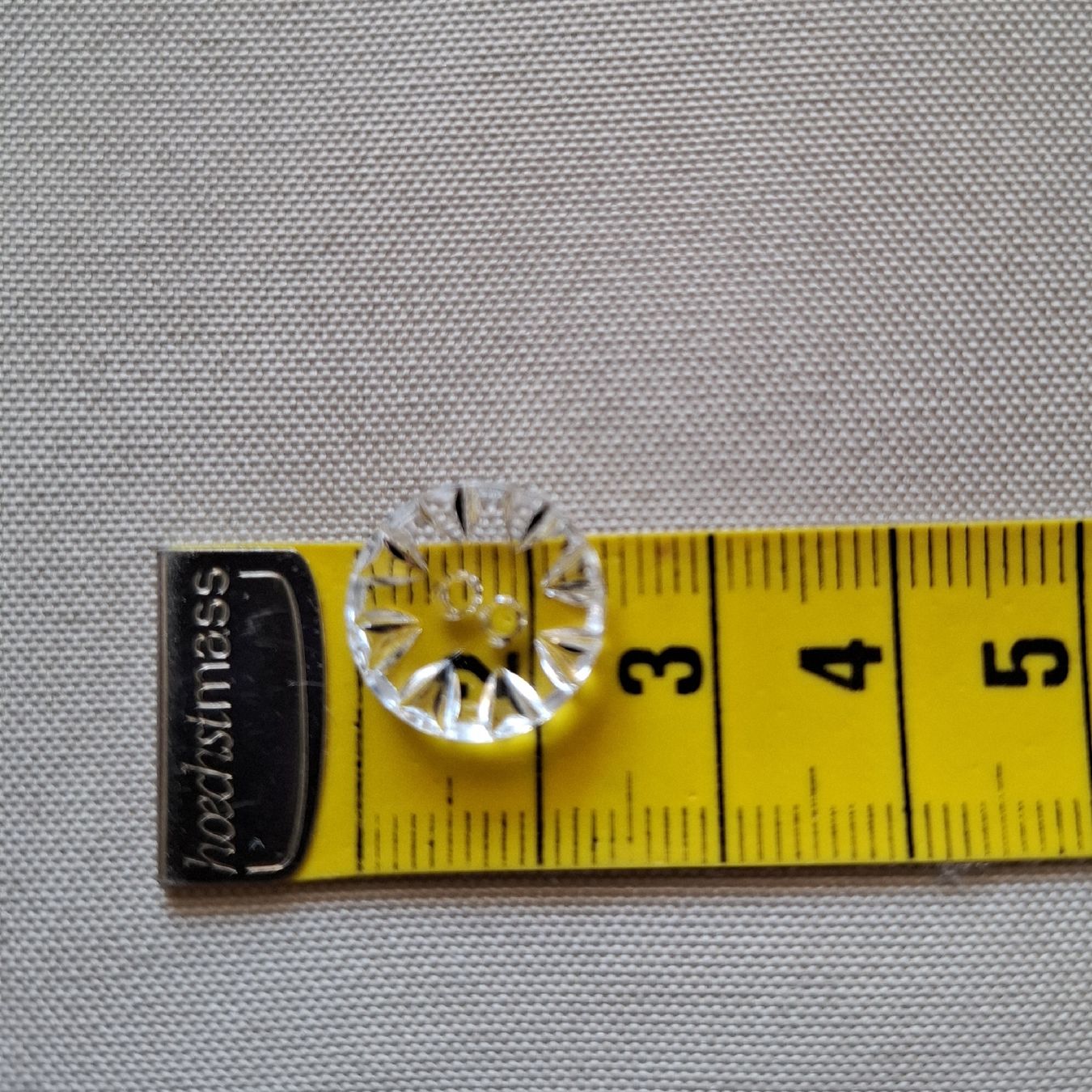 Knöpfe: 14 Glasknöpfe transparent, 14 mm. – Gebraucht aus Dietikon von Hirschkopf 4