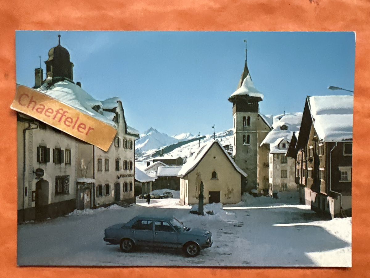 Ansichtskarten: 1987 Alte Ansichtskarte von Villa im Lugnez GR  – Gebraucht aus Zürich von Chaeffeler