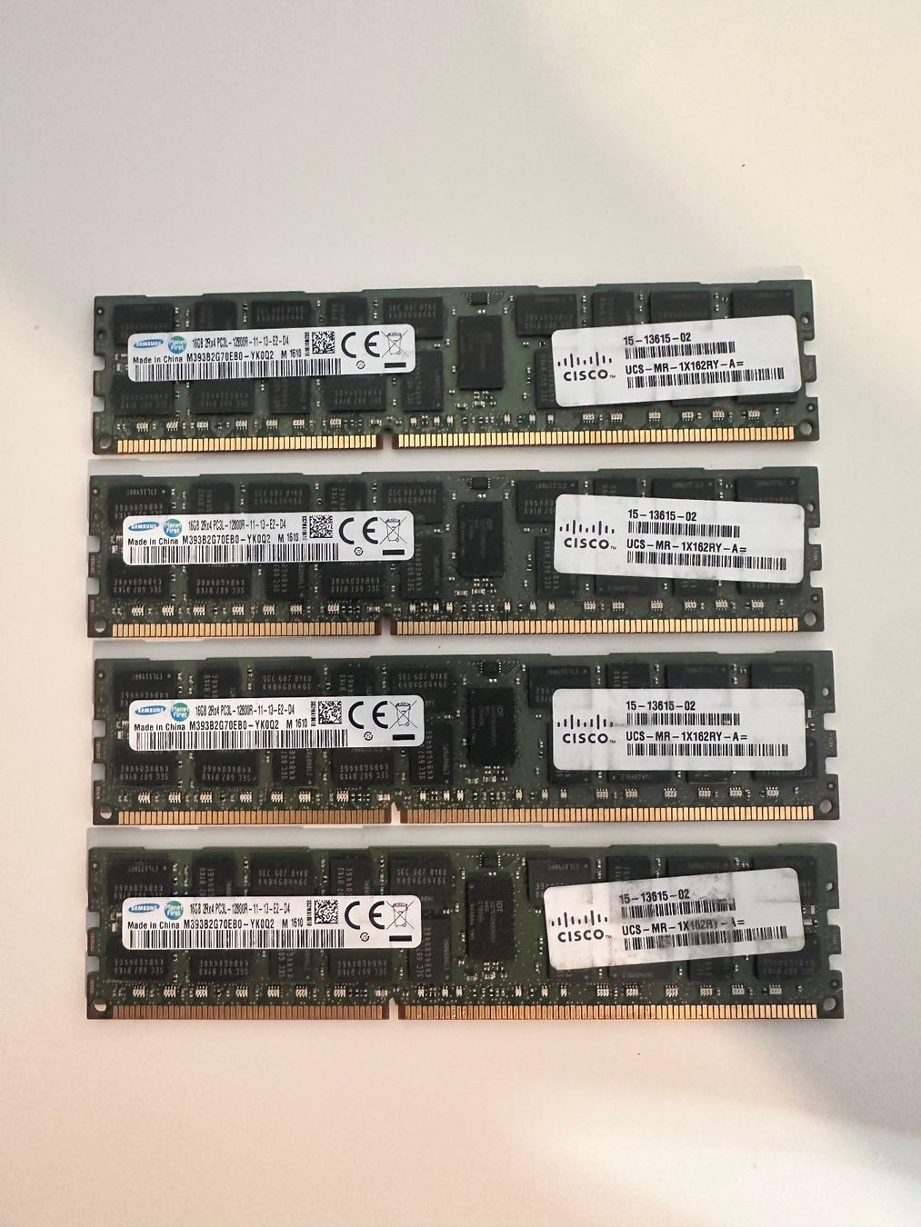 Samsung Memoria / RAM: 64GB DDR4 RAM 4x 16GB 2Rx4 PC4-2133P ECC RAM – Usato da Gretzenbach venduto da ITRecyclingGuy