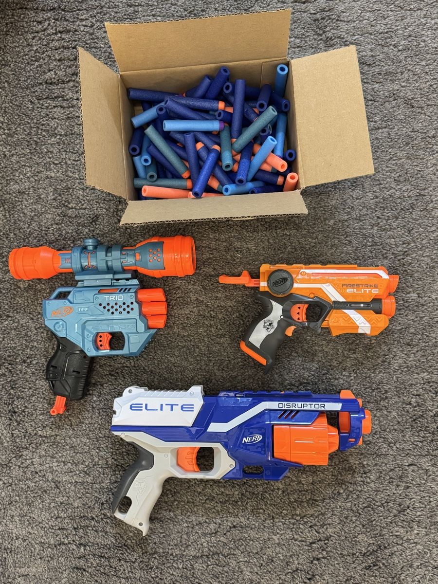 Nerf Spielzeuge: Nerf Waffenset (3 Stück) inkl. Munition – Gebraucht aus Weisslingen von MichelleH