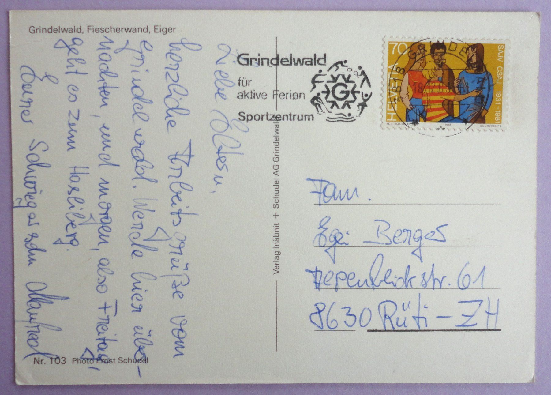 Cartoline postali: Grindelwald, Fiescherwand, Eiger – Difettoso da Fétigny venduto da Billy2miny 1
