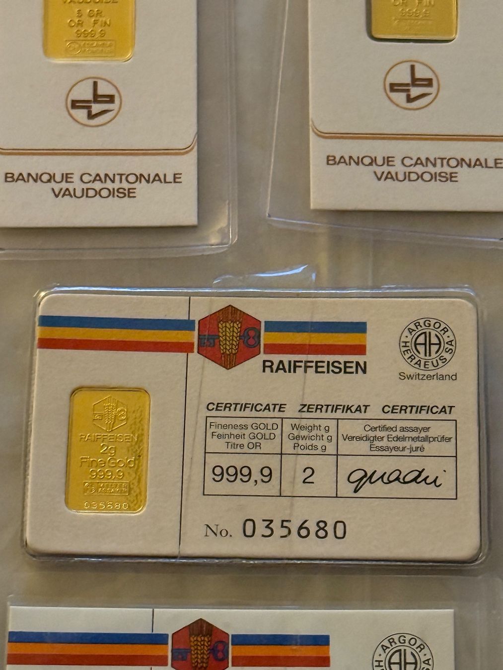 Metalli preziosi: Goldbarren Sammlung  Total 37 g – Usato da Wallisellen venduto da SWISS_SILVER1 5