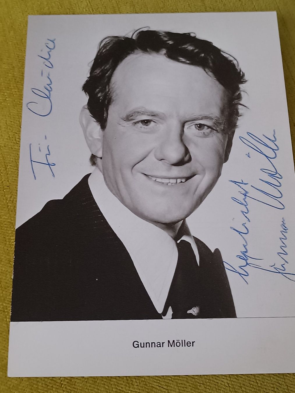 Autografi: Gunnar Möller - verstorben 2017 - handsigniert – Usato da Menziken venduto da Autogramme