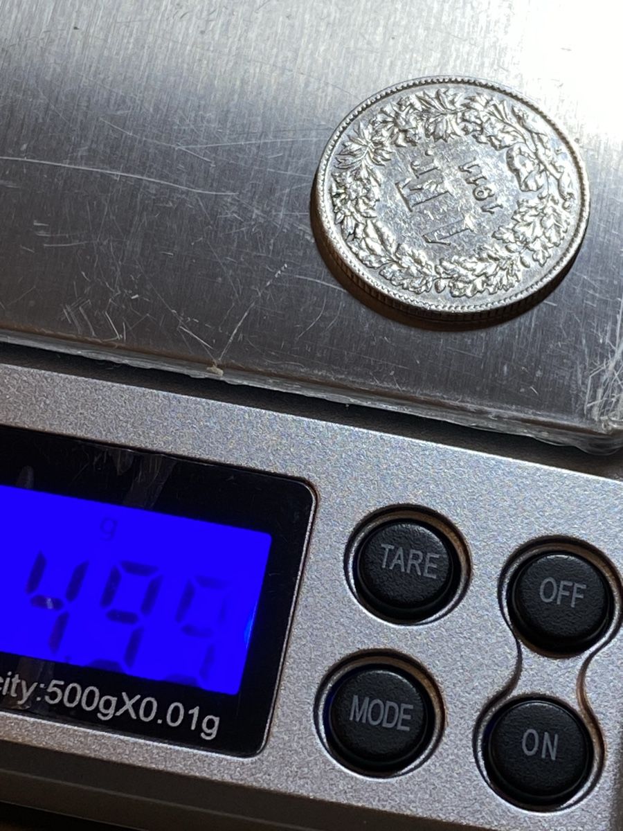 Tutti le monete: Suisse - 1 franc - 1911 - AG  – Usato da Payerne venduto da Mike1682 2