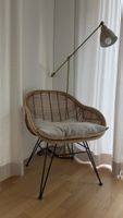 MAISONS DU MONDE, Rattan Stuhl/Sessel mit Kissen