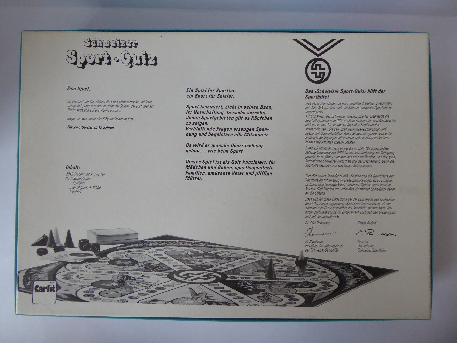 Spiele: Schweizer Sport-Quiz, orig. Carlit 1987 – Gebraucht aus Turbenthal von Panau 3