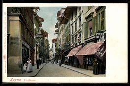 Luzern, Blick in die Kapellgasse mit Ges
