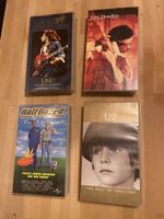 4 VHS Kassetten - Bob Marley, U2, Jimi Hendrix, Half Baked