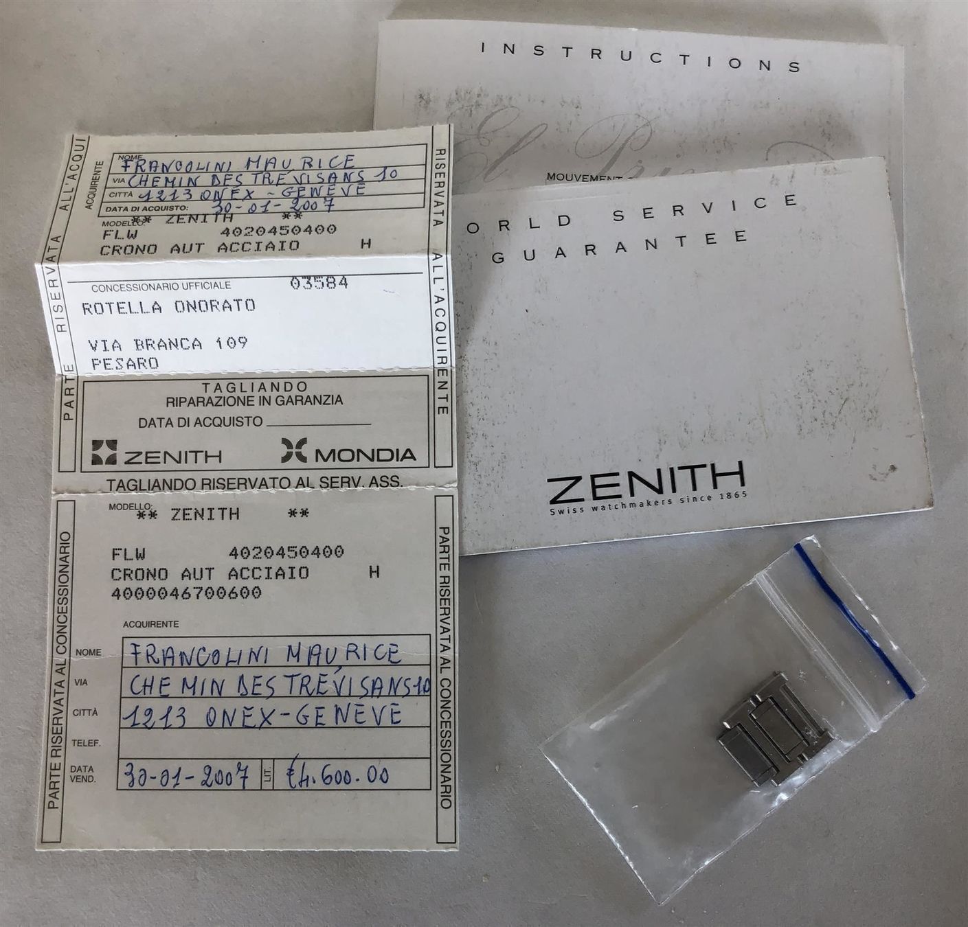 Zenith Orologi: ZENITH El Primero Automatic Port Royal - Ref 01/02.0450 – Nuovo (secondo la descrizione) da Appenzell venduto da Zimiuno 8