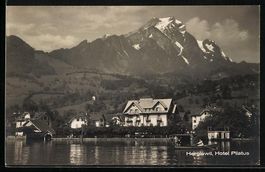 Hergiswil, Ortsansicht mit Hotel Pilatus