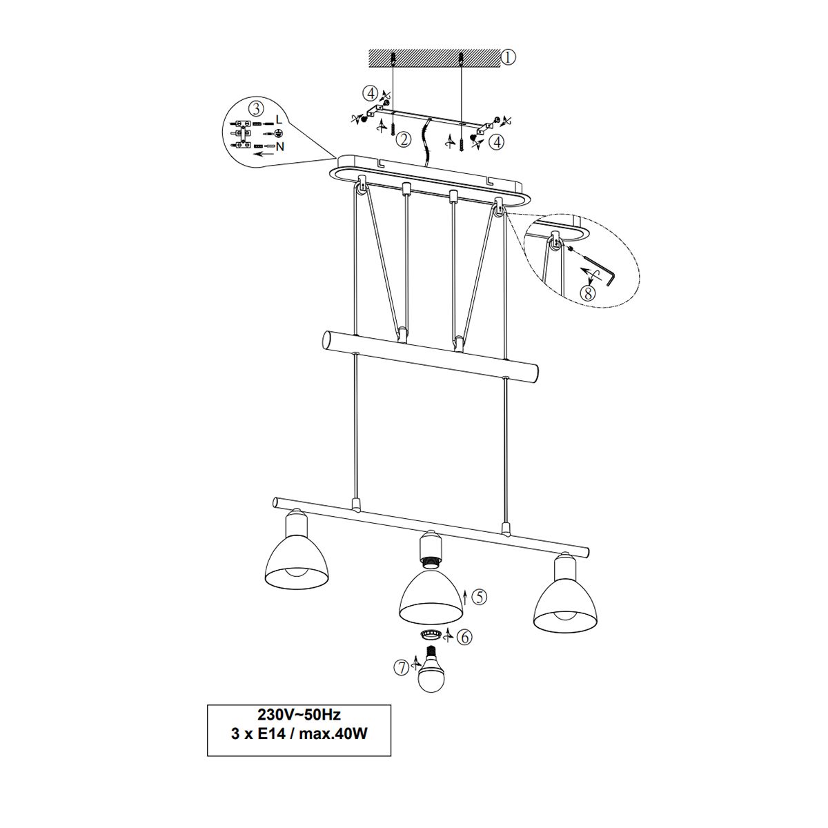 Lampadari & plafoniere: LED JoJo Pendelleuchte, 160 cm Höhe – Nuovo (secondo la descrizione) da Kreuzlingen venduto da Smart-Light 2