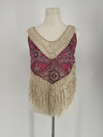 Boho Top/ Häkeltop Fransen Gr. S/M von Tally Weijl