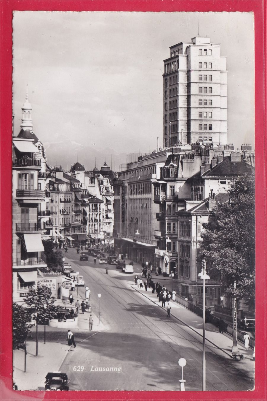 Cartoline postali: LAUSANNE, 9.8.1954 – Usato da Oberrieden venduto da Gebirgsstelze