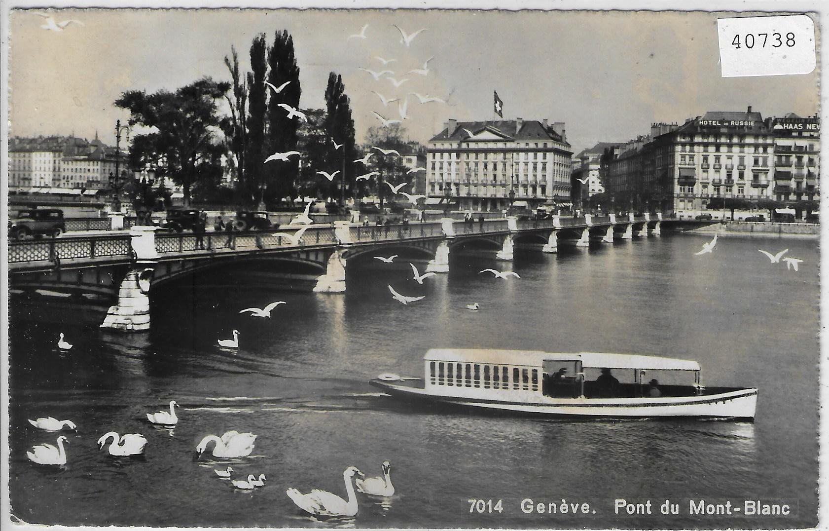 Cartoline postali: Geneve - Pont du Mont Blanc - Motorboot – Usato da Ettingen venduto da Kartenplanet