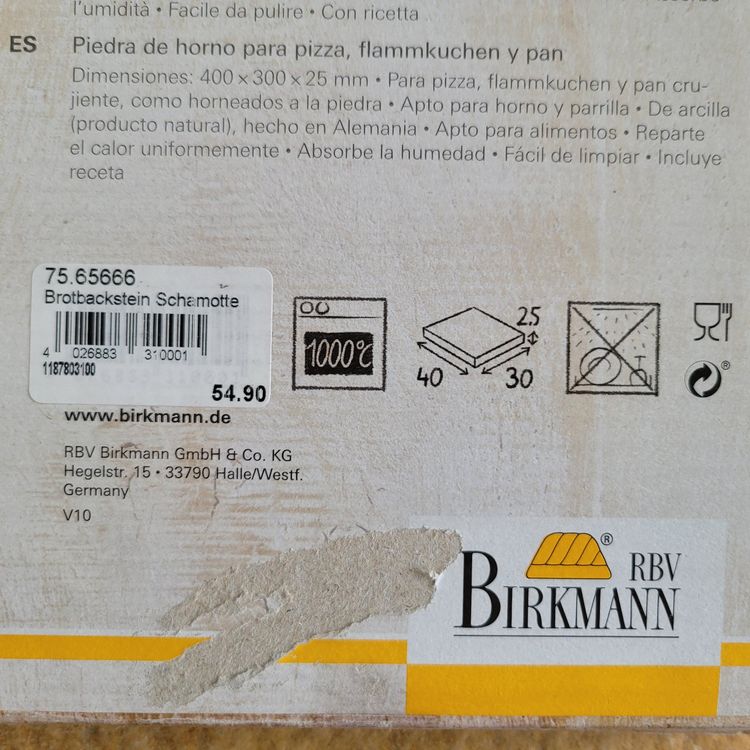 Backstein für Pizza, Flammenkuchen und Brot | Kaufen auf Ricardo