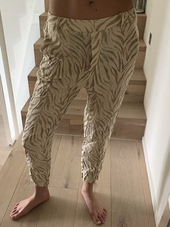 MNG Hose, Gr. XS, Beige/Zebra Look, Sommerlich leicht!