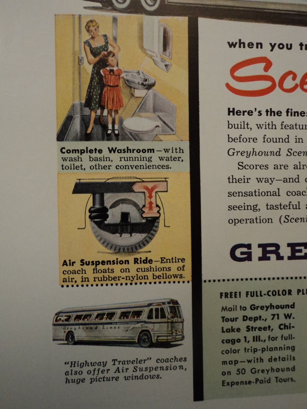 Documents: Prospekt Greyhound Scienicruiser 1954 – D'occasion à Schwarzenburg par modelCARama 2